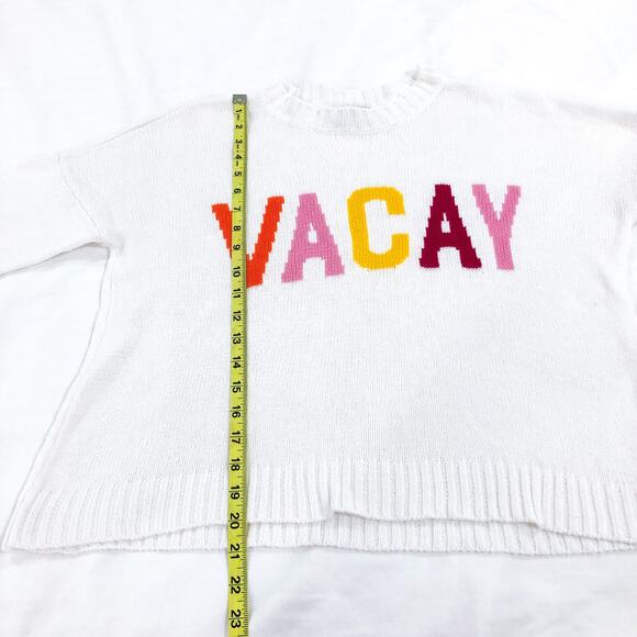 Show Me Your Mumu Cropped Varsity VACAY Sweater Small - Picture 8 of 9